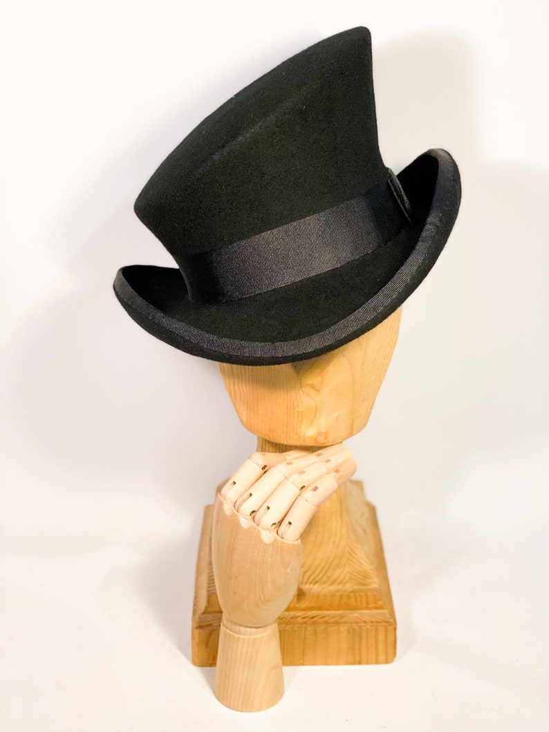 Sombrero de copa asimétrico, sombrero de copa, sombrero de copa, sombrero de copa eduardiano, sombrero de copa victoriano, sombrero de fieltro, sombrero de copa steam punk, sombrero de copa de carrera, sombrero de copa derby imagen 2
