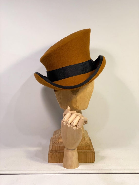 Top Hat Brown Wool Felt Adult Willy Wonka Top Hat Brown Wool Felt Adult Willy Wonka