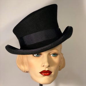 Sombrero de copa asimétrico, sombrero de copa, sombrero de copa, sombrero de copa eduardiano, sombrero de copa victoriano, sombrero de fieltro, sombrero de copa steam punk, sombrero de copa de carrera, sombrero de copa derby imagen 8