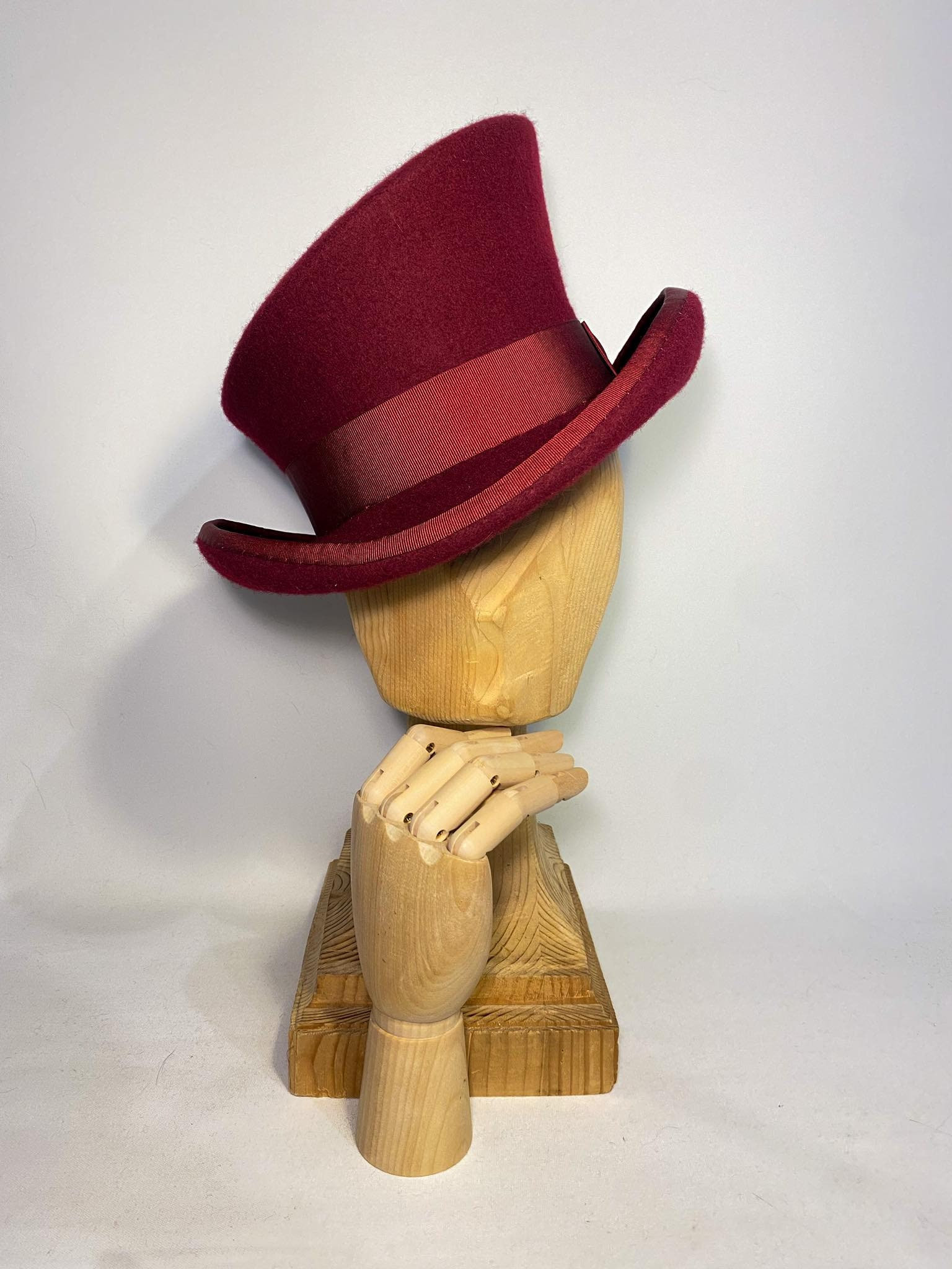 Asymmetric Top Hat, Wool Felt Hat, Women Men Hat, Topper Hat 
