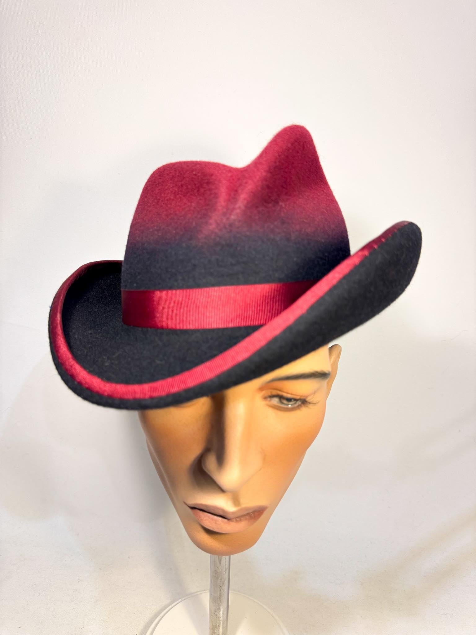 Homburg Style Hat With With Asymmetrical Crown and TWISTED  display picture 2