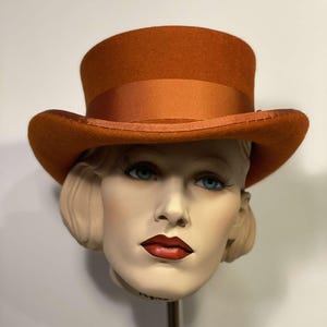 Low top hat, short top hat, wool felt hat, women men hat, unisex hat, victorian hat, edwardian hat, steam punk hat, top hat, topper