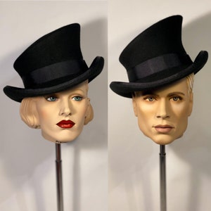 Sombrero de copa asimétrico, sombrero de copa, sombrero de copa, sombrero de copa eduardiano, sombrero de copa victoriano, sombrero de fieltro, sombrero de copa steam punk, sombrero de copa de carrera, sombrero de copa derby imagen 6
