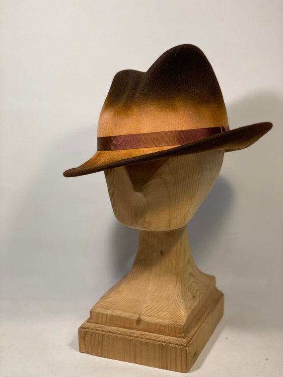 Asymmetric Fedora Hat, Wool Felt Hat, Unisex Hat, Trilby  display picture 1