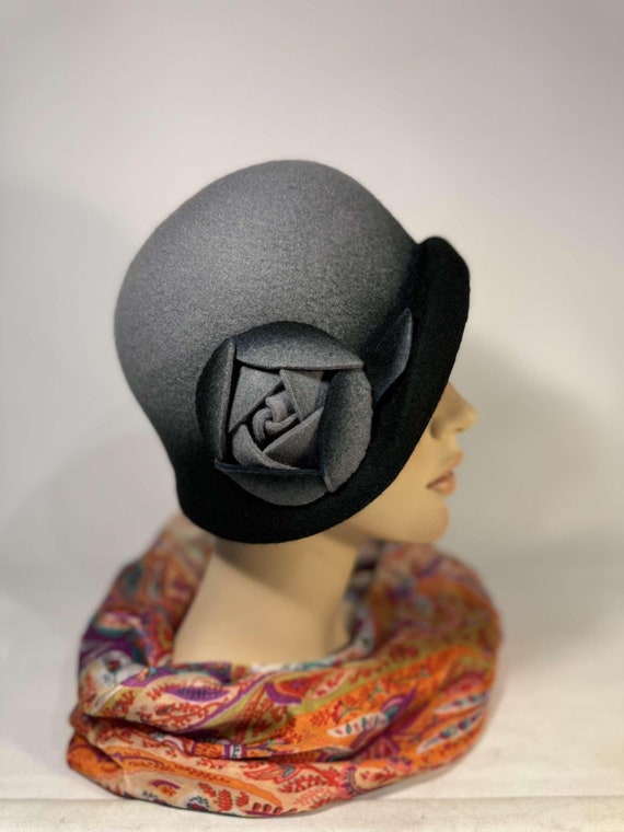 Vintage Style 1920s Flapper Hat New Handmade Vintage Style Flapper 1920s Cloche Sun Hat  main image 4