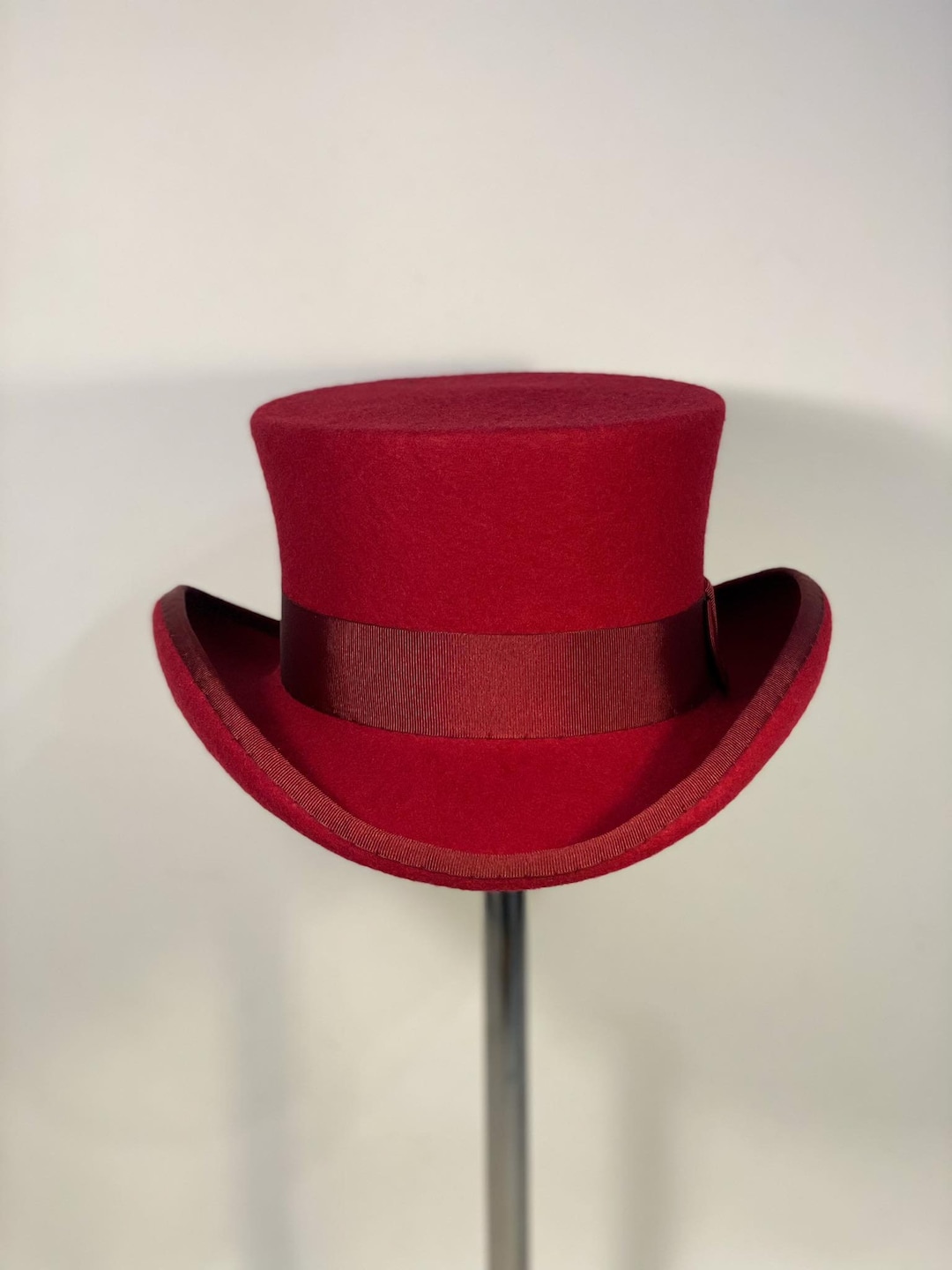 Short Top Hat, Low Top Hat, Red Hat, Women Men Hat, Unisex Hat