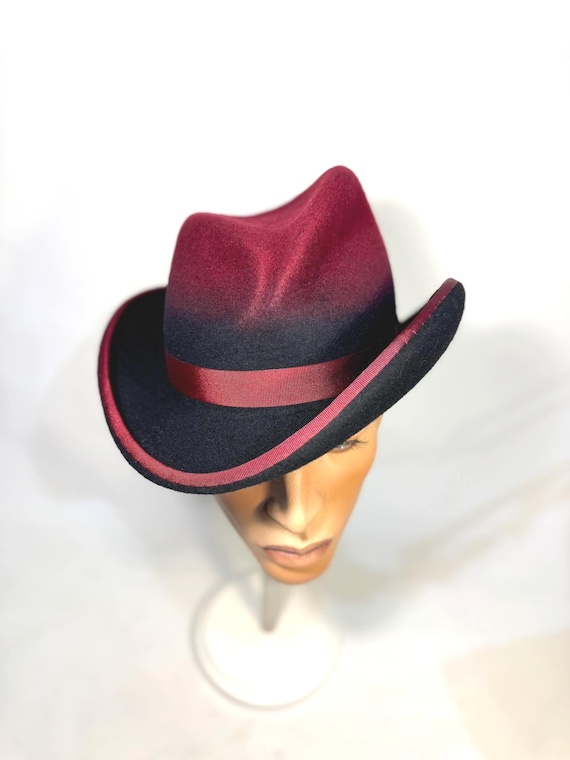 Homburg Style Hat With With Asymmetrical Crown and TWISTED  display picture 3