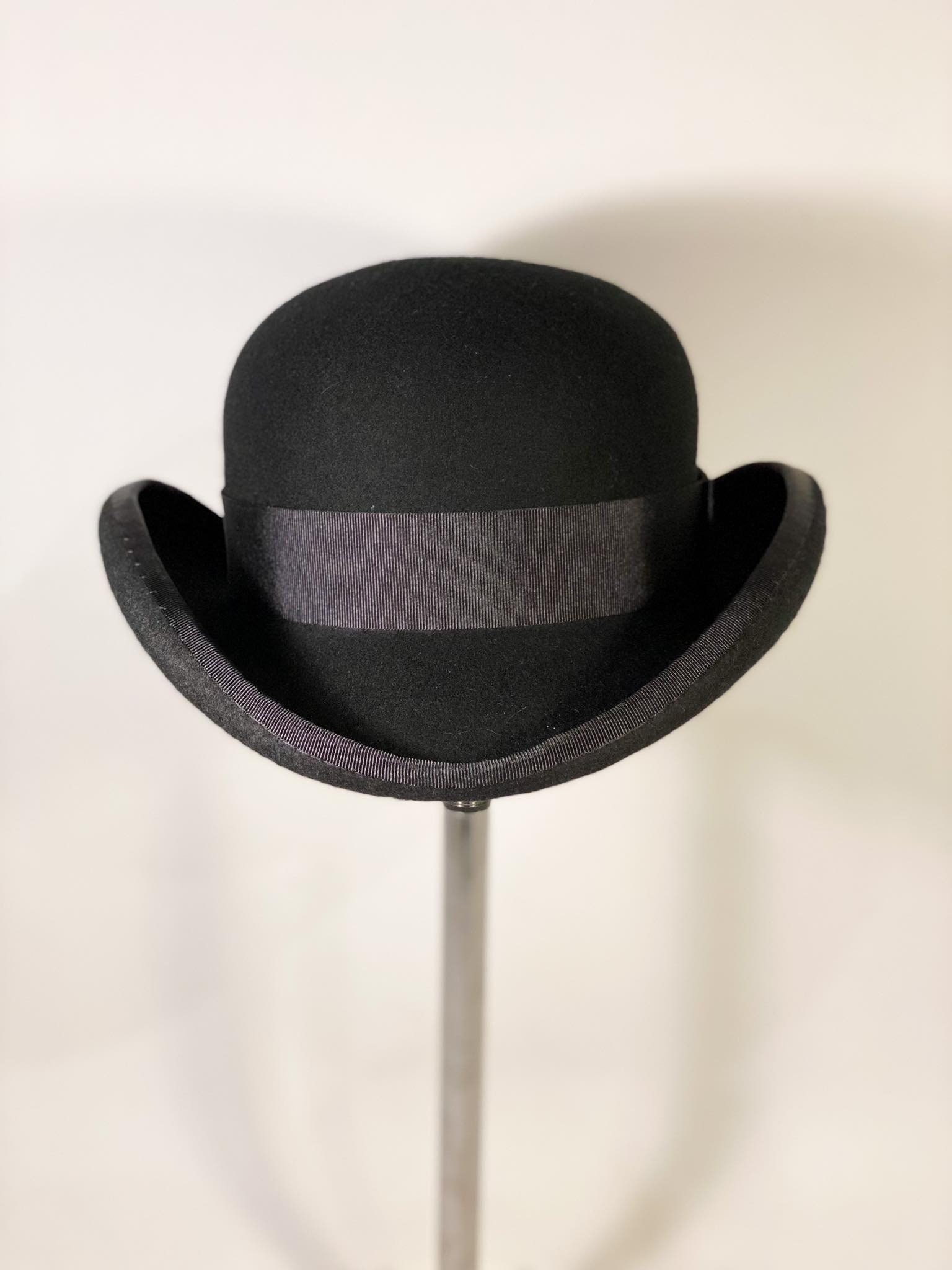 Bowler hat wool felt hat women men hat unisex hat victorian hat edwardian hat steam punk hat bridgerton style charles chaplin hat Etsy