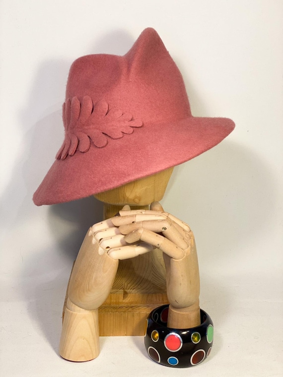 Asymmetric Fedora Hat, Wool Felt Hat, Women Hat, Trilby  display picture 1