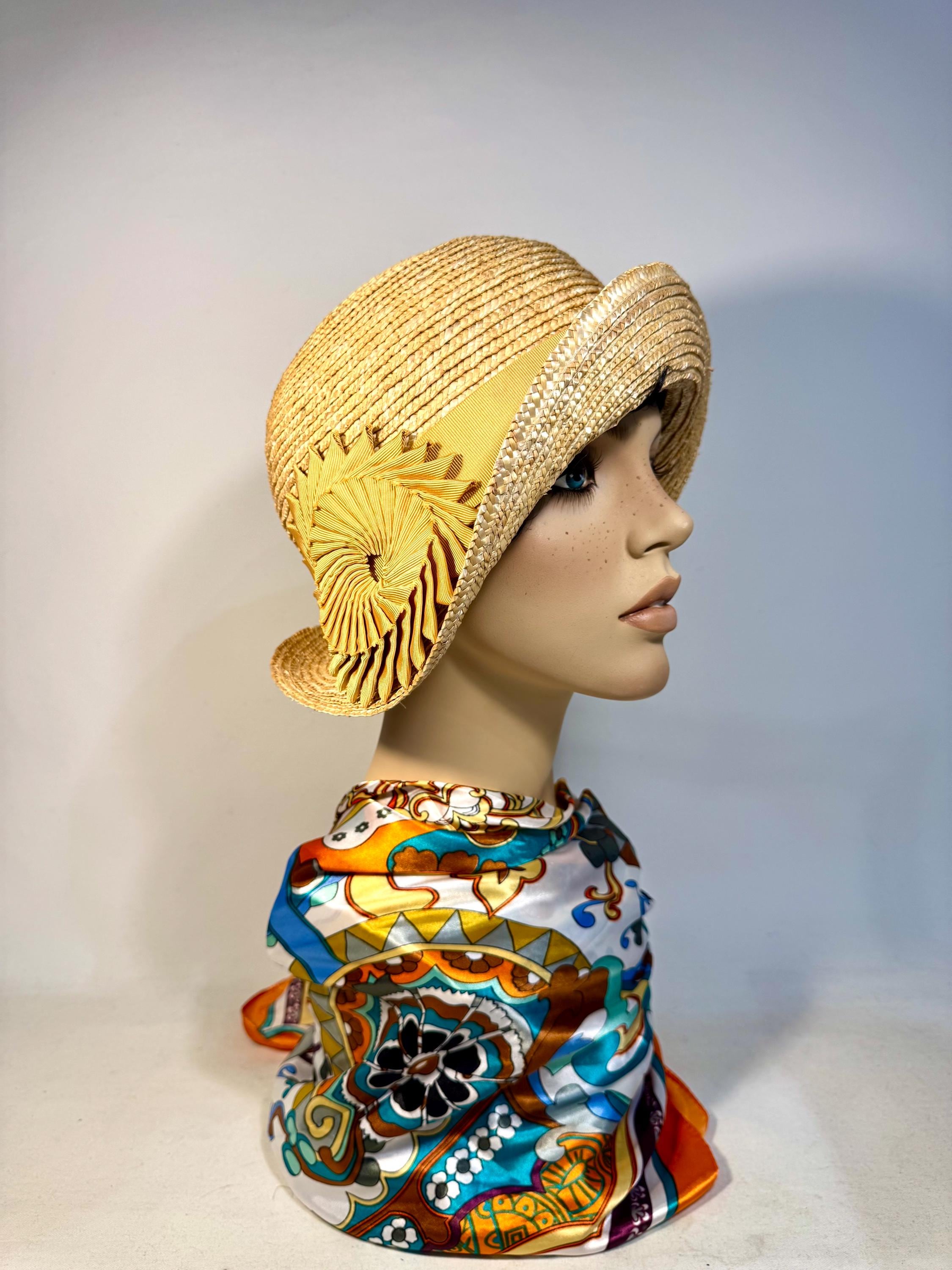 Flapper Style Straw Hat, 1920s, Art Deco, Art Nouveau, Great