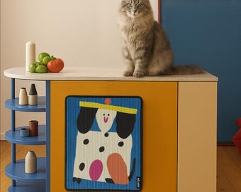 Cat Scratching Post Alternative – Modern Wall-Mounted Sisal Scratch Mat for Furniture (40x50cm)