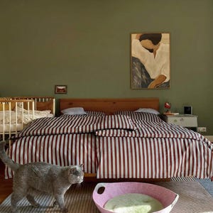 Large Felt Cat Bed Bowl – Cozy Cat Nest, Optional Fur Cushion image 2