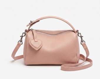 F17605 Y2K Coach Ashley - Pleated Dusty Rose/pink Leather Hobo
