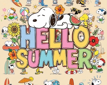 Snoop Summer PNG Bundle, Snoopy Beach Summer Design, Peanuts Summer png, Beach Vacation Clipart, Summer Vacation Shirt PNG