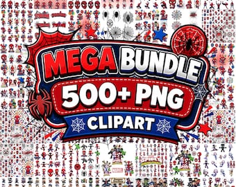 500+Spiderman Png Bundle: Superhero Clipart, Transparent PNG Images