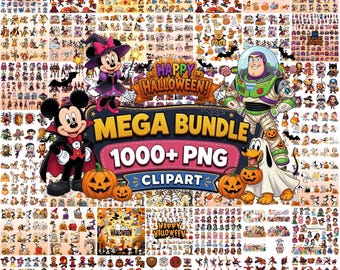 1000+ Halloween Mega Bundle Png, Spooky Vibes Png, Trick Or Treat, Retro Halloween Png Bundle, Fall Png Bundle, Halloween Horror Png, Svg