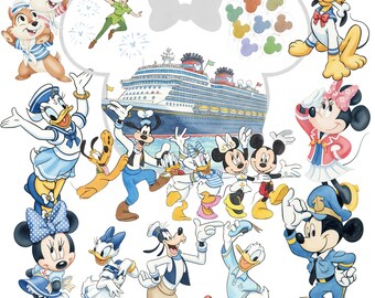 90+Mickey And Friends Cruise Line Watercolor PNG Bundle,Cruise Png,Disney Family Trip Png, Cruise Birthday Png,Cruise Squad Png,Digital File
