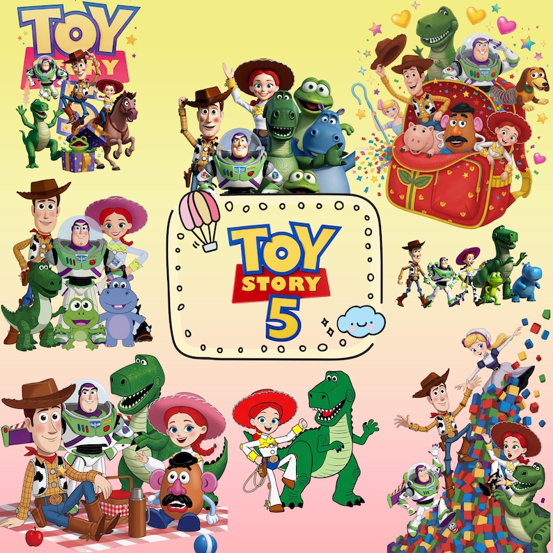 500+New Toy Story 5 PNG Bundle,Buzz Lightyear,Woody Jessie PNG,Alphabet, Toy Story Birthday Shirt Design, Toy Story Clipart-Instant Download image 11