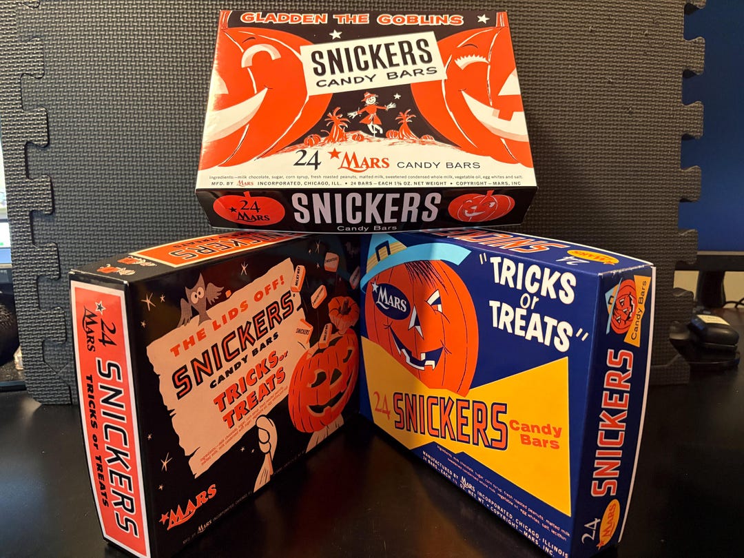 1950s Snickers (halloween, Combo Variations 1, 2 and 3) - 3 Custom ...