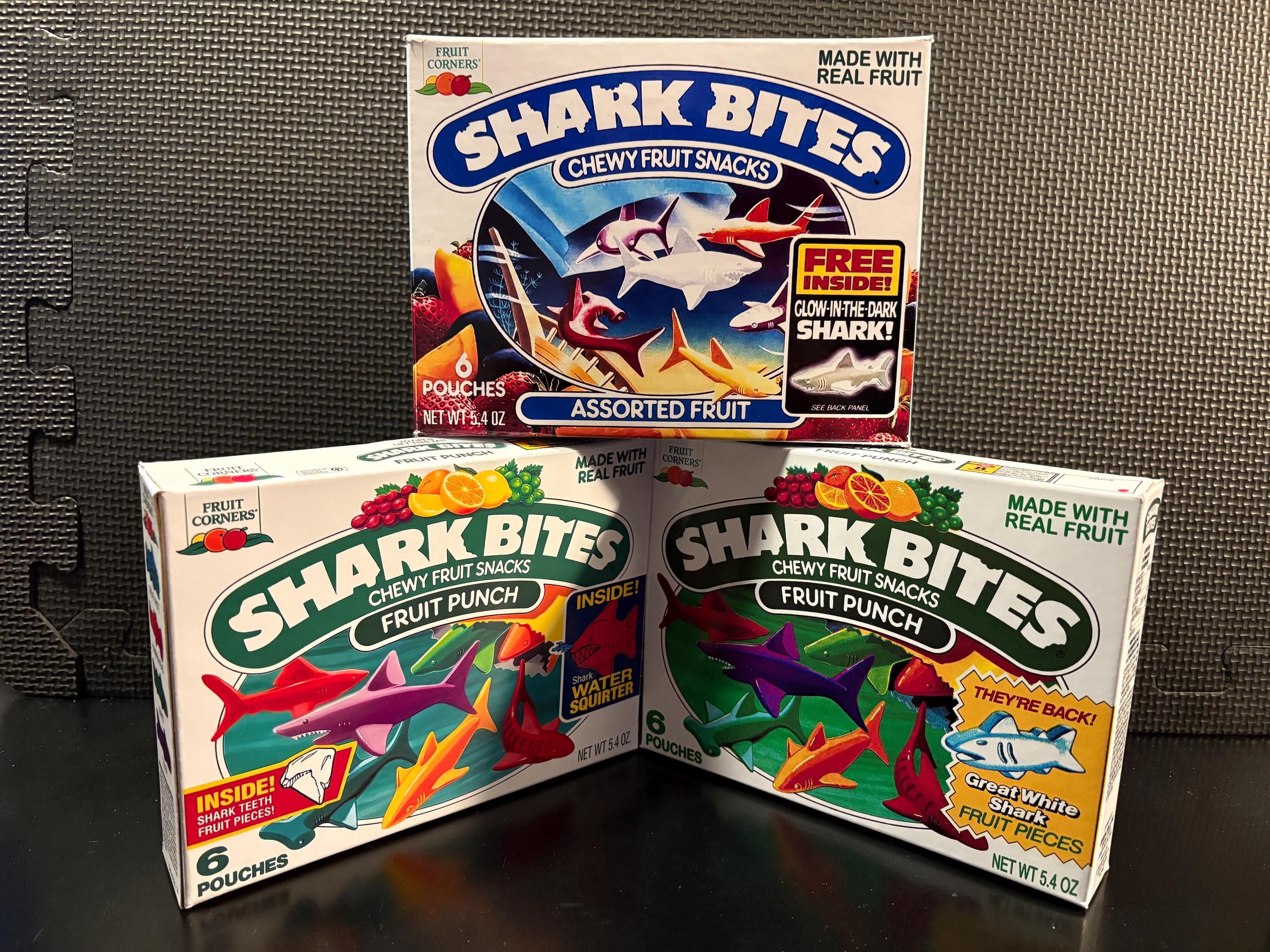 Shark Bites Fruit Snacks - Trifecta Combo - 3 Empty Custom Design