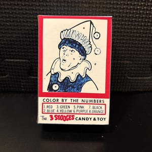 1959 Three Stooges Candy & Toy "Moe/Clown" variation - 2 different empty custom design display boxes