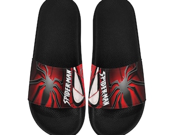 Sandalias personalizadas de Spiderman. Calzado personalizado.