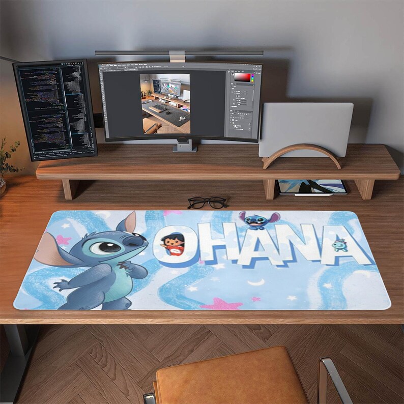 Stitch Computer Mat Lilo and Stitch Mouse Pad Gaming Desk Mat Custom for PC Gamer Setup - Etsy