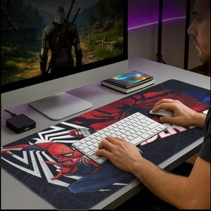 Spiderman Mouse Pad Gaming Desk Mat Custom for PC Gamer Setup