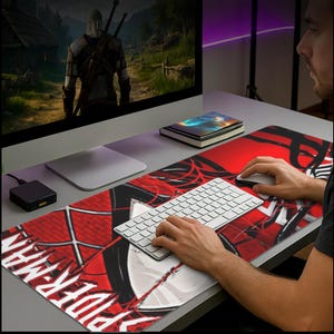 Mousepad do Homem-Aranha, tapete de mesa personalizado para jogos de PC.