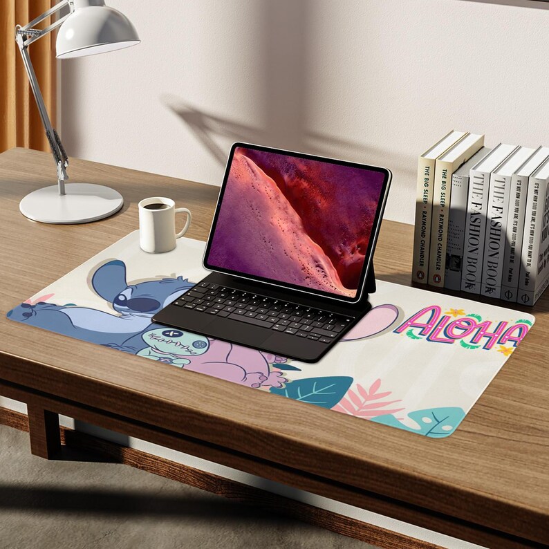 Stitch Computer Mat Stitch and Angel Mouse Pad Gaming Desk Mat Custom for PC Gamer Setup - Etsy