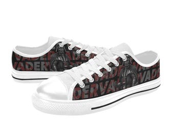 Darth Vader Custom Shoes Painted Low Top Sneakers Custom Footwear