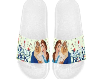 Slide Sandals Custom Beauty and the Beast Footwear Personalized