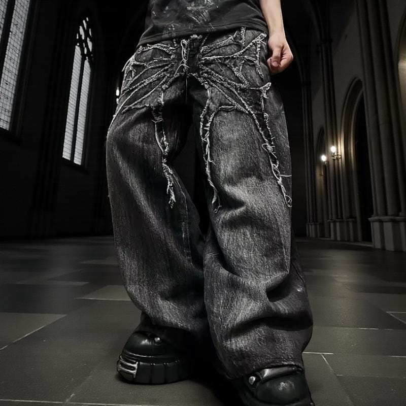 Baggy Grunge Jeans - Etsy