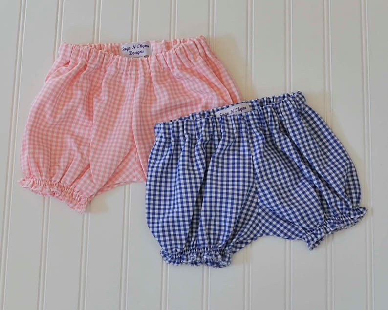 Gingham Baby Bloomers Pink Baby Bloomers Toddler Bloomers - Etsy