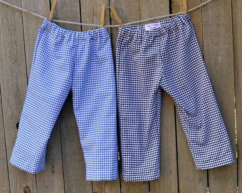 Brown Gingham Pants or Shorts Baby Boy Pants Many Colors Etsy