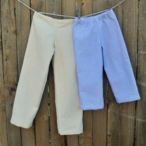 Blue Seersucker Pants or Shorts, many colors for school, Beach Weddings, Photos, 3m,6m,9m,12m,18m,2t,3t,4t,5,6,7,8,10,12 image 7