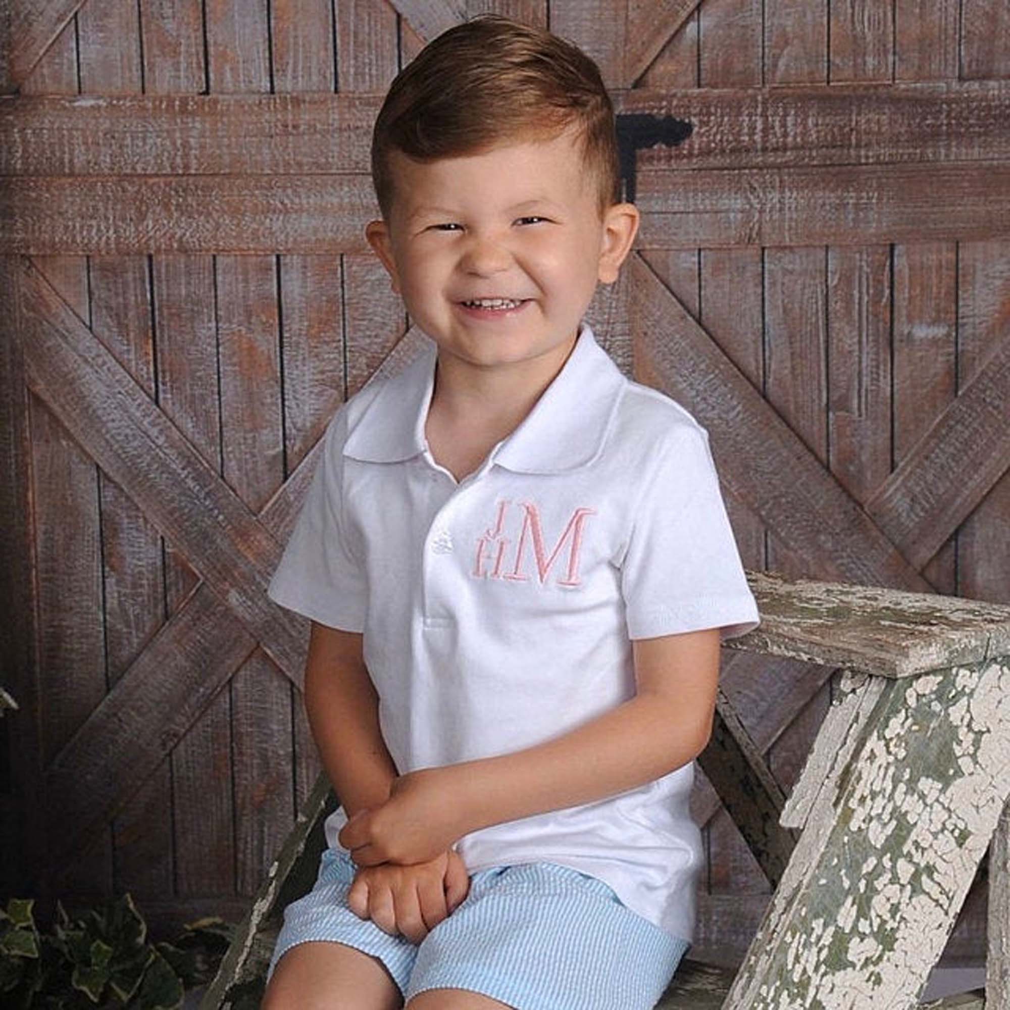Custom polo shirt Baby boy Monogrammed Polo shirt Personalized Etsy
