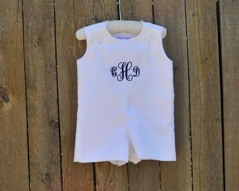 Beach Photos 3m,6m,9m,12m,18m,2t,3t Rustic Weddings Monogrammed Linen Shortall Longalls...Ringbearer