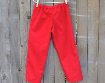 Red Corduroy Pants Girls and Boys pants, Brother sister matching Christmas outfit in many colors, 3m,6m,9m,12m,18m,2t,3t,4,5,6