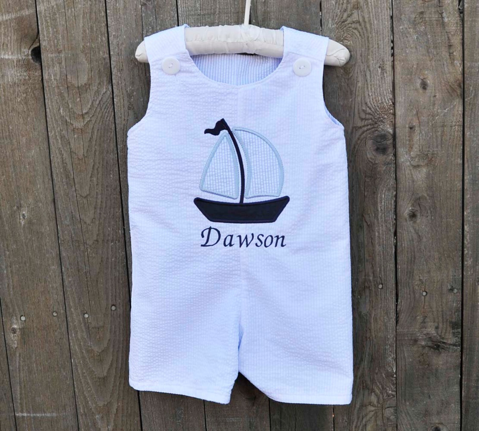 Baby Boy Beach Outfit Sailboat Summer Seersucker Shorts and Etsy