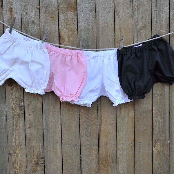Baby girl bloomers SET OF 3 satin bloomers, baby bloomers - satin fabric - satin diaper cover- plain diaper cover - satin bottoms main image 1