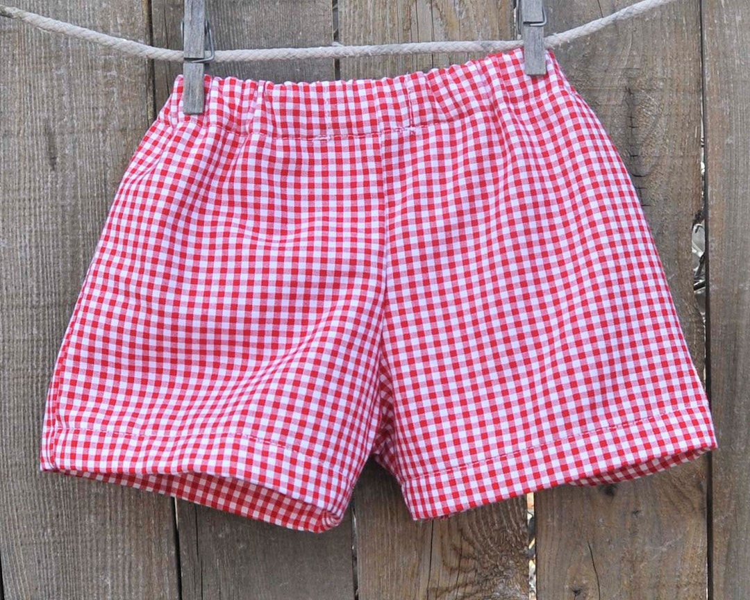Red Gingham Everyday Shorts - PREORDER