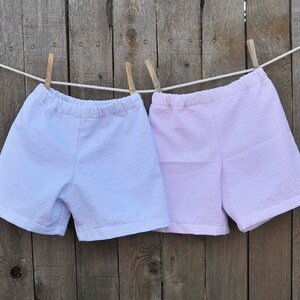 Seersucker shorts, LINED, Boys shorts or pants in many colors, Easter photos Brother sister matching 3m,6m,9m,12m,18m,2t,3t,4t,5,6,7,8,10,12 Bild 2