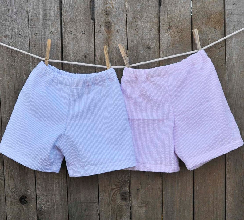 Seersucker shorts, LINED, Boys shorts or pants in many colors, Easter photos Brother sister matching 3m,6m,9m,12m,18m,2t,3t,4t,5,6,7,8,10,12 Bild 2