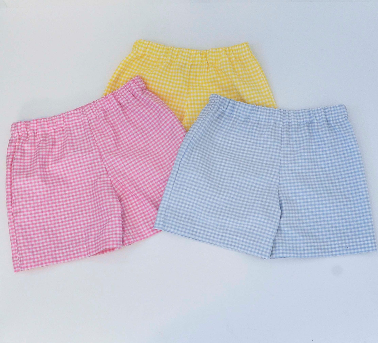 pink gingham shorts