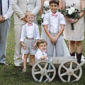 Rustic Wedding ring bearer outfit, Natural linen shorts, bow tie and suspenders, shorts or pants in many colors, shirt available separately image 3