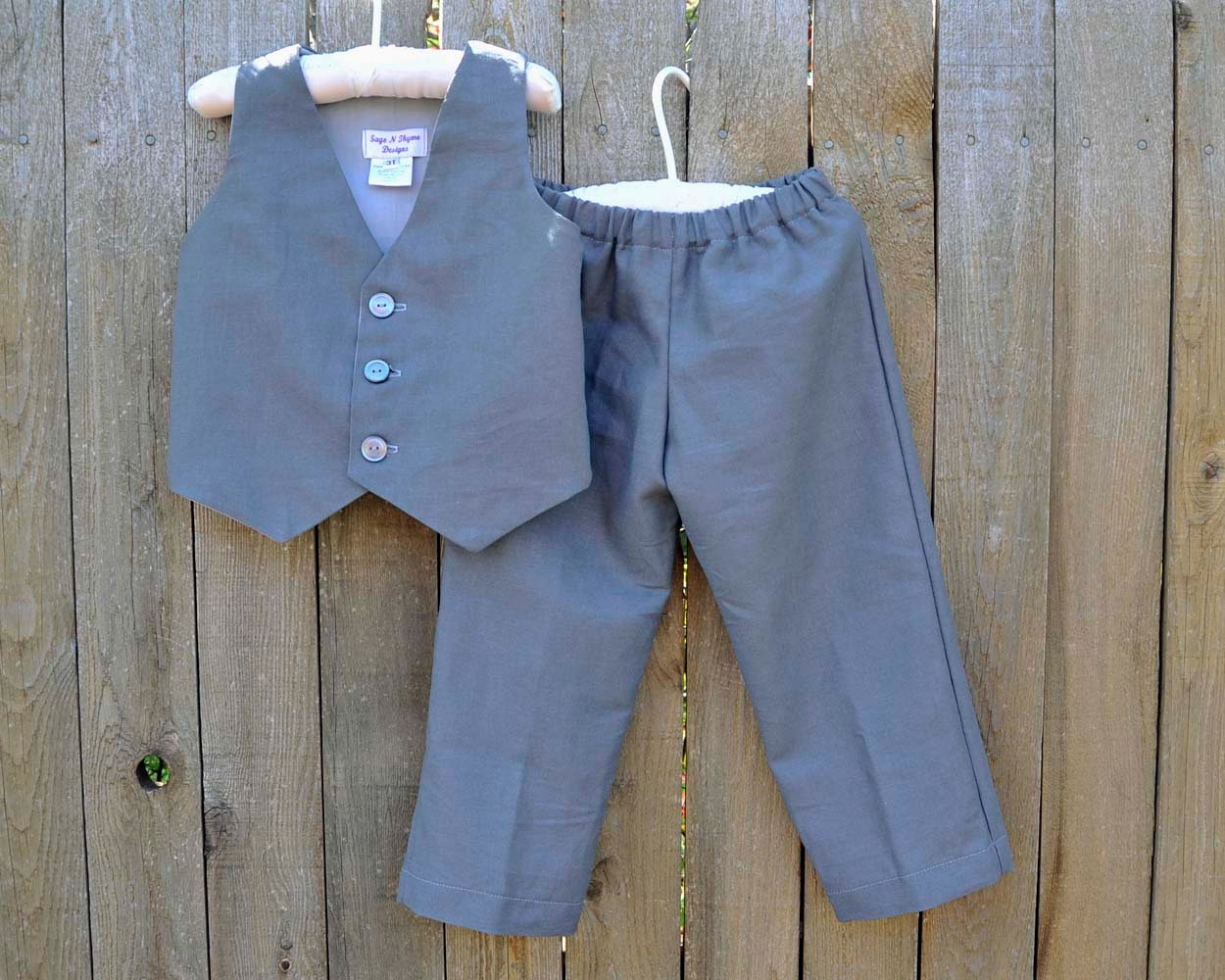 Ring bearer outfit Navy linen shorts and vest suit Boys | Etsy
