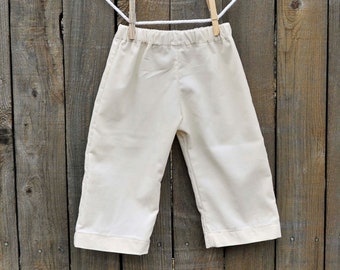 Ivory Corduroy Pants for Girls and Boys pants, Sibling matching outfits Christmas great for fall or winter