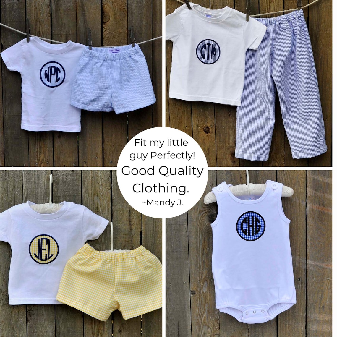 Yellow Gingham Shorts Set main image 0