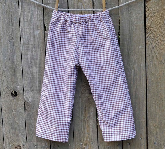 Brown Gingham Pants or Shorts Baby Boy 